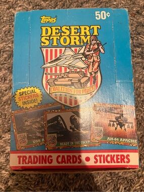 Topps desert storm 1991 trading cards. Vintage.